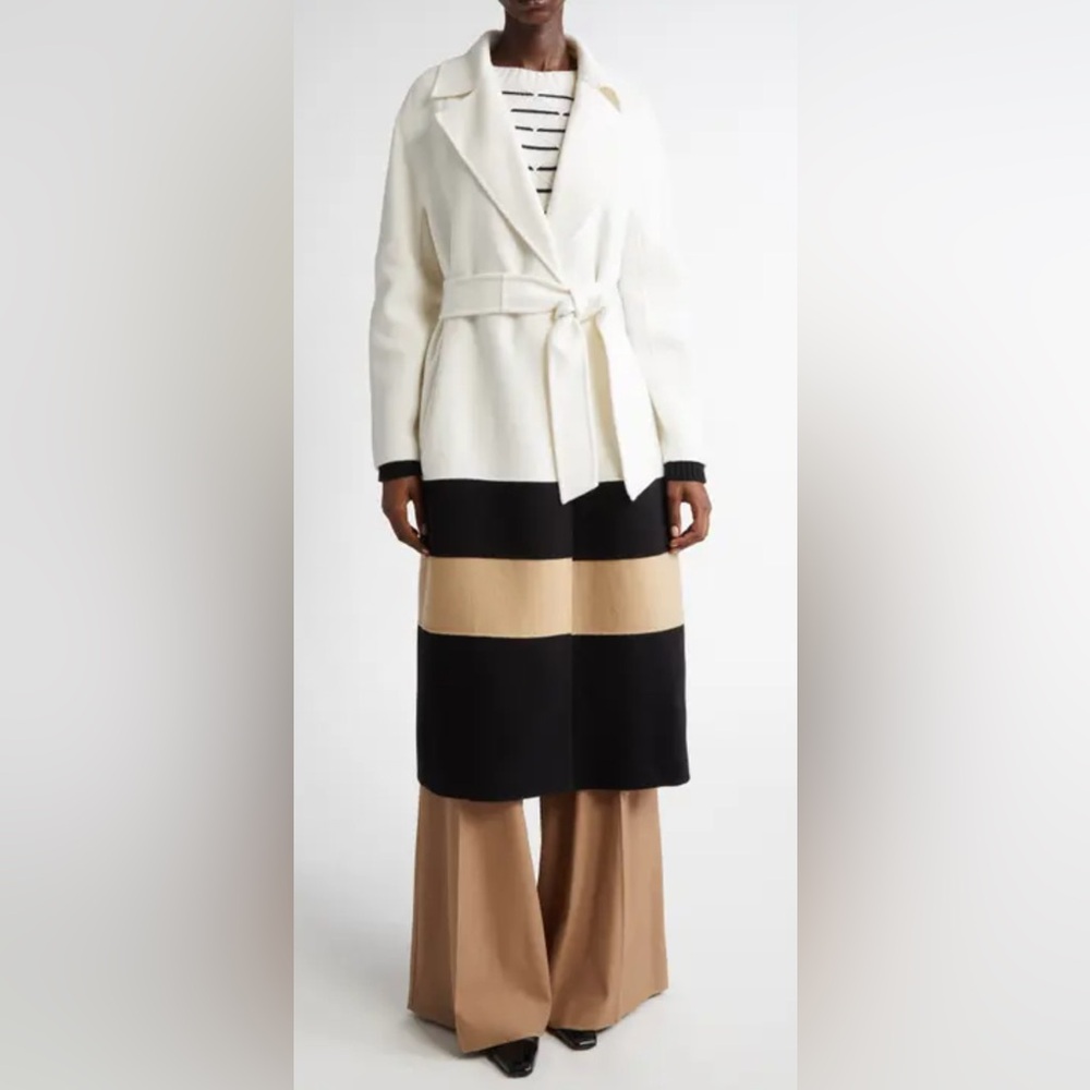 MAX MARA STUDIO Arena Robe-Style
Wool Coat White ⭐️New collection